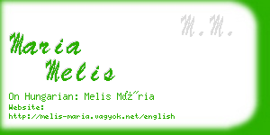 maria melis business card